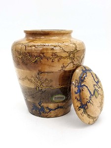 Urna Conmemorativa de Mango para Cenizas de Adultos con Efecto Relámpago, Diseño en Resina / Apta para Cementerio - Product Image 4