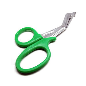 Ciseaux à pansement manuels de meilleure qualité Toile d'infirmière Manche en plastique vert en acier inoxydable Ciseaux utilitaires de chirurgie générale OEM - Product Image 3