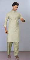 Nouvelle mode indienne, style islamique, tissu en coton pur, doux, taille M à 3XL, même design, kurta et pantalon de longueur genou pour hommes ou garçons.