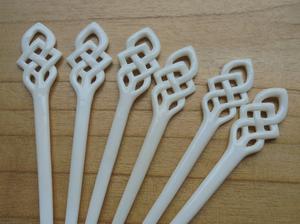 Pasador de Pelo de Hueso de Búfalo 100% de Alta Calidad, Palillo de Pelo Hecho a Mano de Lujo para Mujeres con Cabello Largo, Accesorios para el Cabello Estilo Love - Product Image 6