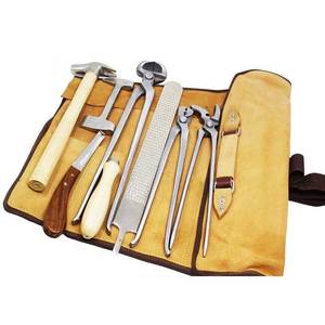 Kit d'outils de soin des chevaux, outil de maréchal-ferrant, pince à coudre les sabots, outils de soin des sabots équins, ensemble professionnel en métal manuel - Product Image 1
