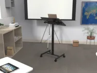 Table de présentation inclinable réglable en hauteur, pupitre mobile avec roulettes verrouillables pour bureau et école