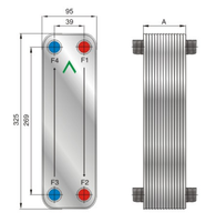 Échangeur de chaleur à plaques brasées Forwon FHC030 en acier inoxydable pour pompes à chaleur, climatiseurs, refroidisseurs, évaporateurs, condenseurs CE UL MOQ:1