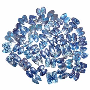 พลอย Azurite ธรรมชาติอัญมณีหลวม Cabochon มากผสมรูปร่างและขนาดสำหรับทำเครื่องประดับวัสดุควอตซ์ - Product Image 2