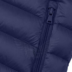 แจ็กเก็ตขนเป็ดแบบเรียบสำหรับผู้ชายทรงสลิมฟิตสีพื้นโลโก้ด้านหน้าดีไซน์ใหม่ - Product Image 5