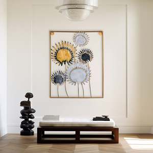 Elegant Gold and Black Metal Wall Art Rustic Geometric & Abstract Framed Home <b>Decoration</b> for Living Room or Bedroom - Product Image 3