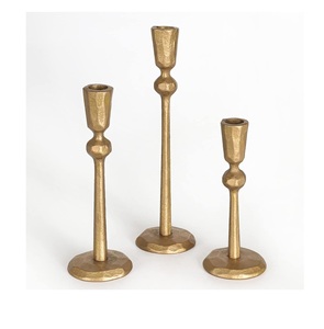 Proveedor al por mayor fabricante de portavelas cónicos de metal soporte de vela decorativo de metal Juego de 3 bodas comedor fiesta decoración del hogar - Product Image 4