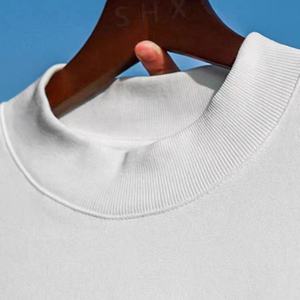 เสื้อยืดผ้าคอตตอนขนาดใหญ่ของผู้ชายเสื้อยืดธรรมดาสำหรับ100% พิมพ์ลายไหล่ตกน้ำหนักมาก - Product Image 5