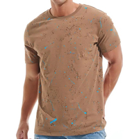 T-shirt imprimé pour homme, 100% coton, coupe ample, léger, respirant, décontracté, streetwear d'été