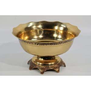 Bol de service en laiton vintage fabriqué à la main pour une table élégante avec le meilleur bol de service en laiton fini antique - Product Image 5