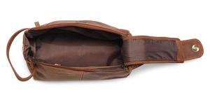 Large Luxury Genuine Leather Vintage Durable for & Cosmetic <b>Bag</b> for <b>Women</b> with Zipper Closure LTB-0085 - Product Image 2