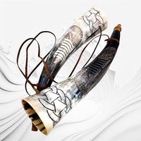 Corne de Viking, trompette de combat, sifflet, corne à bière écologique faite à la main, résine MADIHA ART CRAFTS MAC-HM Sports