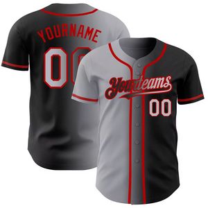 Baseball Uniform Großhandel Hochwertige genähte benutzer definierte authentische Fade Fashion Baseball Jersey - Product Image 2