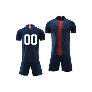 ชุดฟุตบอลชุดเสื้อและกางเกงขาสั้นผ้าโพลีเอสเตอร์100% ออกแบบได้ตามต้องการ - Product Image 1