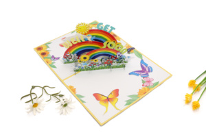 Carte-cadeau de personnalisation la plus vendue à la main Pop Up 3D carte de voeux artisanat carte colorée - Product Image 3