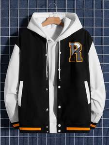 Chaqueta Varsity Formal Moderna de Alta Calidad con Cuello Alto y Logotipo Frontal, Transpirable e Impermeable - Product Image 5