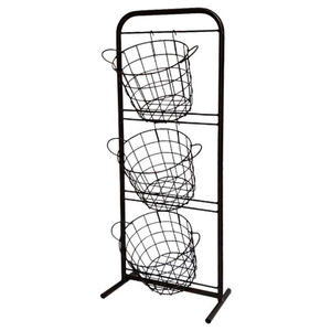 Top Selling Metal Wire Fruit <b>Basket</b> Decorative <b>Black</b> Finished Rectangle Tabletop Decorative <b>Storage</b> <b>Basket</b> <b>With</b> Handle - Product Image 5