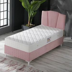 Pink Plush Fabric Headboard Soft <b>Foam</b> <b>Padded</b> Modern Bedroom Design - Product Image 1