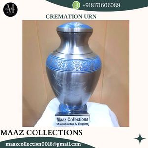 Urnas de Cremación para Adultos de Latón Hechas a Mano Personalizadas al por Mayor, Diseño Moderno de 10 Pulgadas, Estilo Americano Plateado, Artículos Funerarios para Hombres - Product Image 5