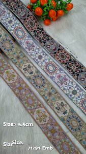 Encaje Bordado con Diseño Abstracto Hecho a Medida, Adorno de Malla de Poliéster para Vestidos de Novia, Decoración de Prendas, Manualidades de Costura - Product Image 2