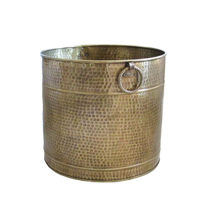 Seau à plantes en aluminium galvanisé, pots à fleurs rustiques, poignées, style classique américain, pots décoratifs de jardin écologiques - Product Image 4