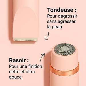 Rasoir électrique pour femme rechargeable par USB, étanche IPX7, pour le maillot de bain, les jambes, les aisselles, la zone intime, l'épilation des poils du nez et du corps - Product Image 6