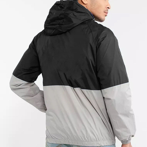 Veste coupe-vent d'hiver personnalisée pour homme, veste de pluie pour l'entraînement en plein air, toile imperméable, col à capuche, logo frontal, antibactérien, course à pied - Product Image 3