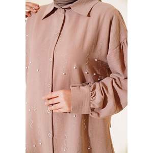 Chemise en vison ornée de perles - Product Image 3