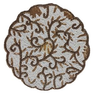 Beaded Placemats Elegant <b>Table</b> Decoration <b>Round</b> Cotton <b>Mat</b> Handmade Factory Exporter Bulk Wholesale Event Dining Essentials - Product Image 3