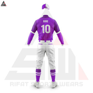Uniformes de Béisbol Personalizados al por Mayor de Alta Calidad, Conjuntos Transpirables 100% Poliéster, Cuello Redondo Unisex para Adultos, Logotipo Personalizado - Product Image 3