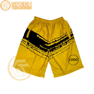 Pantalones cortos de poliéster bordados Alpha personalizados, pantalones cortos sublimados de fraternidad de hermandad de hombres de malla transpirable Phi griega de alta calidad - Product Image 5