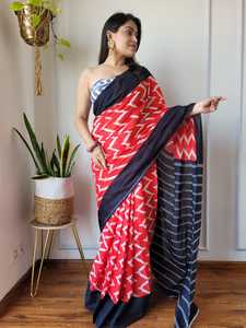 Fait sur mesure toute nouvelle collection exclusive de saris mulmul en coton imprimé sur tissu de base blanc et floral multicolore conçu - Product Image 2