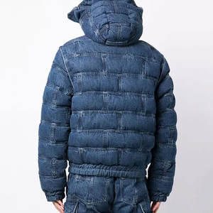 High Quality Custom OEM Men's Puffer Jacket <b>Canvas</b> Stand Collar Cartoon Print Fall Winter Plus Size - Product Image 5