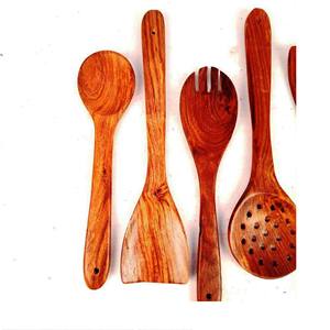 Accessoires de cuisine dernier cri, ensemble de cuillères à salade en acacia, écologiques, lavables au lave-vaisselle, ustensiles à salade pour la maison et la cuisine, fabriqués en Inde - Product Image 3