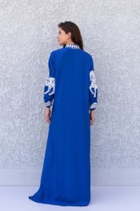 Robe longue maxi brodée à col montant et manches longues pour femmes - Product Image 3