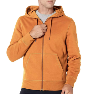 Sweats à capuche confortables en coton de haute qualité pour hommes avec fermeture éclair Sweats à capuche décontractés respirants de haute qualité avec couleurs et logo personnalisés - Product Image 1