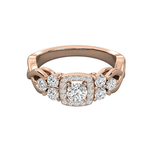 Bague pour femme en or 10 carats avec diamant solitaire rond - Product Image 6
