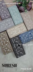 Hecho a medida en tela de base negra en hilo multicolor trabajo en bordado de pájaros para prendas y fines de reventa. - Product Image 6