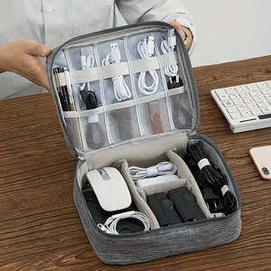 <b>Large</b> Portable Electronics <b>Storage</b> Case Versatile Office Organizer with Functional Design - Product Image 6