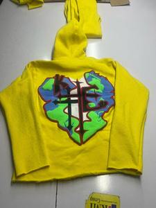 Sweat-shirts pour hommes à la mode, lourds, vintage, délavés à l'acide, délavés au soleil, avec des patchs, unisexe, à fermeture éclair, avec des strass - Product Image 6