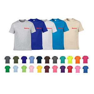 T-shirt tricoté à manches courtes en tissu pur coton avec logo personnalisé pour hommes - Product Image 2