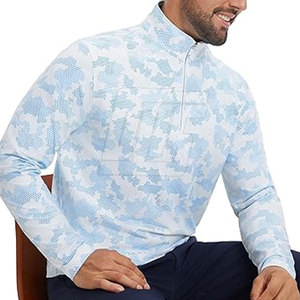 เสื้อแจ็คเก็ตซับลิเมชั่นแบบซิปครึ่งตัวสำหรับผู้ชาย เสื้อผ้ากีฬาสมัยใหม่ เสื้อแจ็คเก็ตซับลิเมชั่นแบบซิปครึ่งตัวสำหรับการฝึกซ้อมและสไตล์ลำลอง - Product Image 4