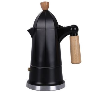 Macchina da Caffè Manuale Portatile Industry SChef 4 Tazze in Alluminio e Legno di Faggio con Funzione Programmabile Sottovuoto per Auto/Hotel, Spina USA - Product Image 1