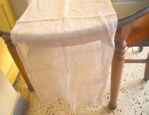 Chemin de table en étamine naturelle en lin 100% brodé de style japonais tissé pour la maison ou l'hôtel - Product Image 3