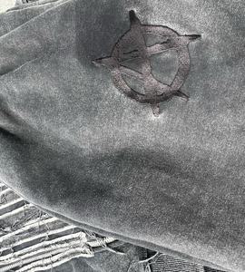 Sweat à capuche surdimensionné personnalisé en coton 100% lourd, imprimé avec logo, sans cordon, effet délavé vintage pour homme - Product Image 2