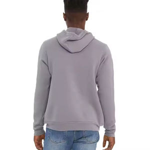 เสื้อพูลโอเวอร์ผู้ชายผ้าฝ้ายฟลีซ 100% หนานุ่มสำหรับฤดูหนาว ทรงปกติ ไหล่ตก สไตล์สตรีทแวร์ มีกระเป๋า ปักลาย ซับในผ้าซาติน - Product Image 6