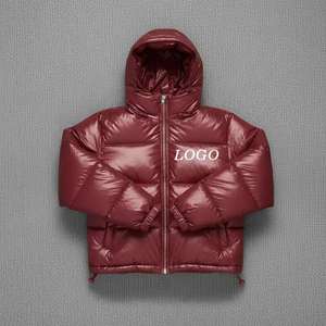 Veste matelassée en coton surdimensionnée respirante à séchage rapide avec logo frontal, design de luxe personnalisé pour hommes et femmes - Product Image 2