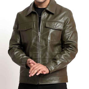 Chaqueta de cuero de calidad superior vendedora caliente chaqueta de cuero de invierno cómoda de los hombres para la venta en línea - Product Image 2