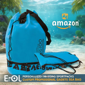 Sacche Sportive Personalizzate Erol con Coulisse, Gadget Promozionali Personalizzati, Borsa da Mare - Product Image 3