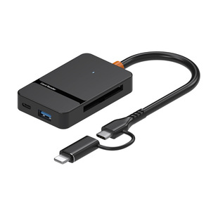 <span class=keywords><strong>Lecteur</strong></span> <span class=keywords><strong>de</strong></span> <span class=keywords><strong>carte</strong></span> USB-C pour SD DHC <span class=keywords><strong>SDXC</strong></span> multi-ports ordinateur portable et téléphone portable Installation externe caméra compatible USB - Product Image 2